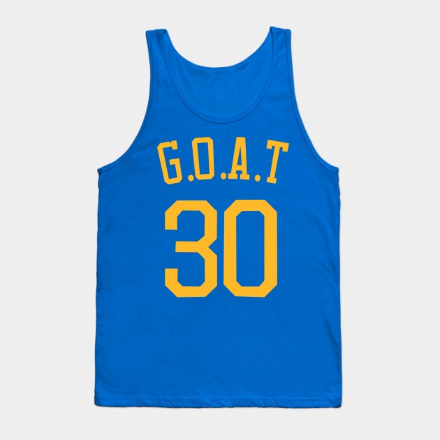 Steph Curry 'G.O.A.T' Nickname Jersey - Golden State Warriors Tank Top by xavierjfong